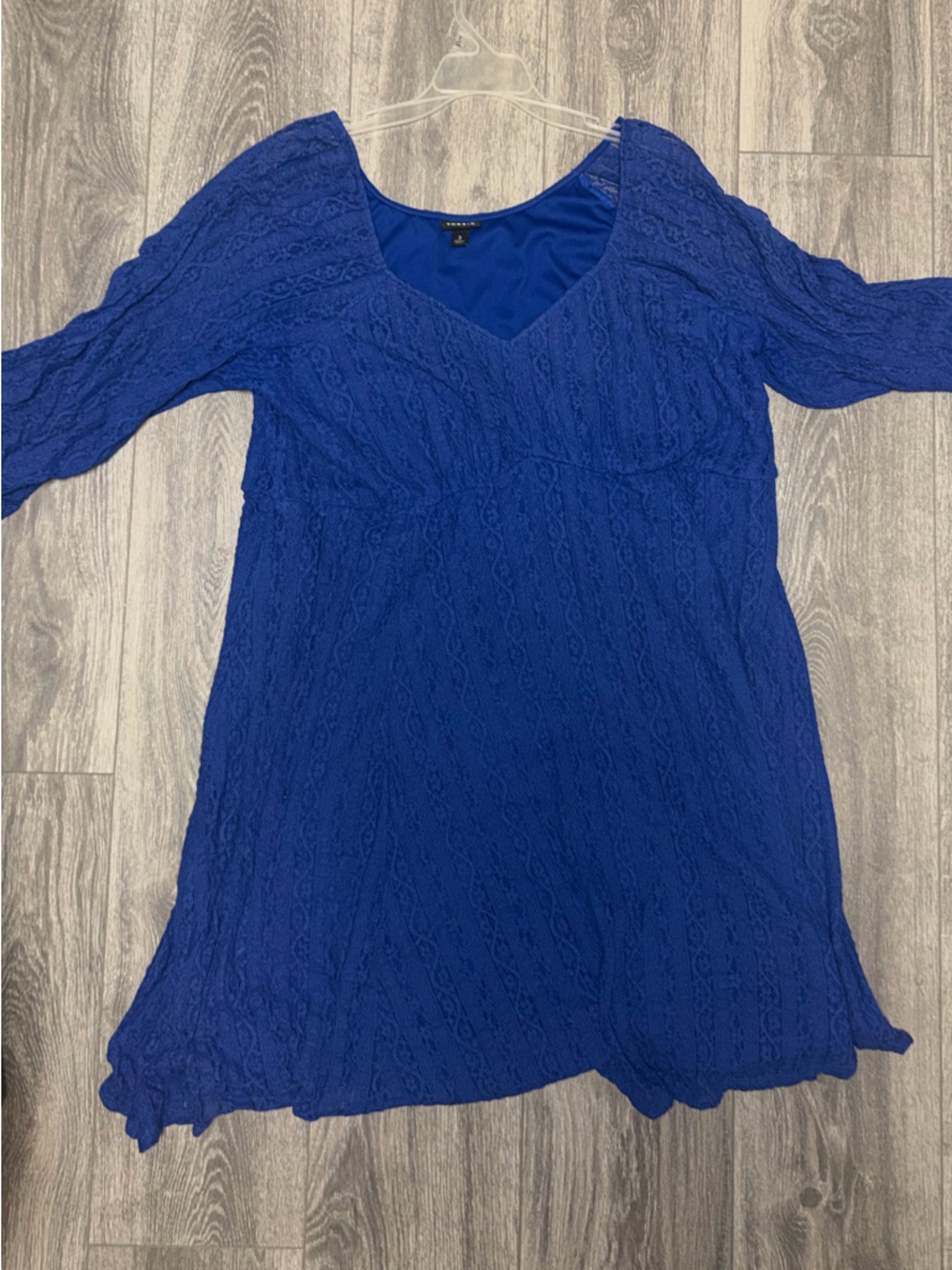 torrid Royal Blue Lace-Accented Scoop Tank